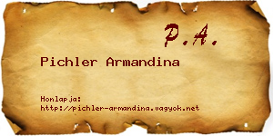 Pichler Armandina névjegykártya